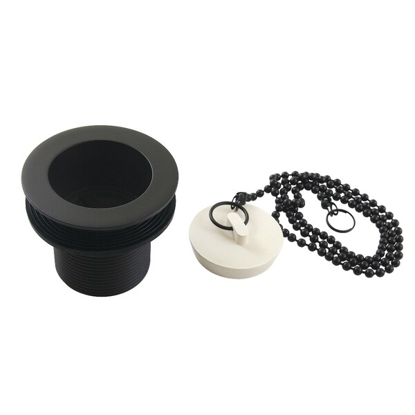 Kingston Brass 112 Chain and Stopper Tub Drain with 134 Body Thread, Matte Black DSP17MB - main